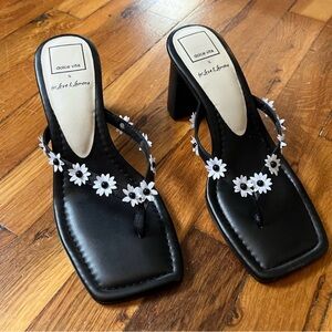 Dolce Vita x For Love & Lemons Black Floral Women's Heel Sandals
